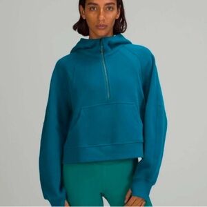 Teal Half-Zip Hoodie